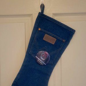 Authentic Wrangler Cowboy Christmas Denim Stocking